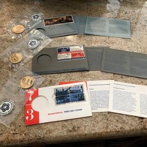 Bicentennial First Day cover medals